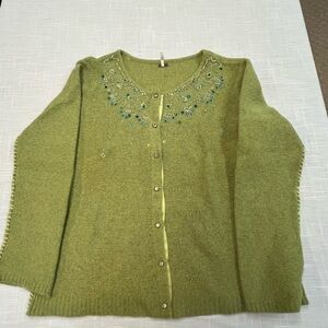 Beaded Women's Wool Cardigan